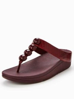 Fitflop Rola Detailed Flat Sandal - Plum